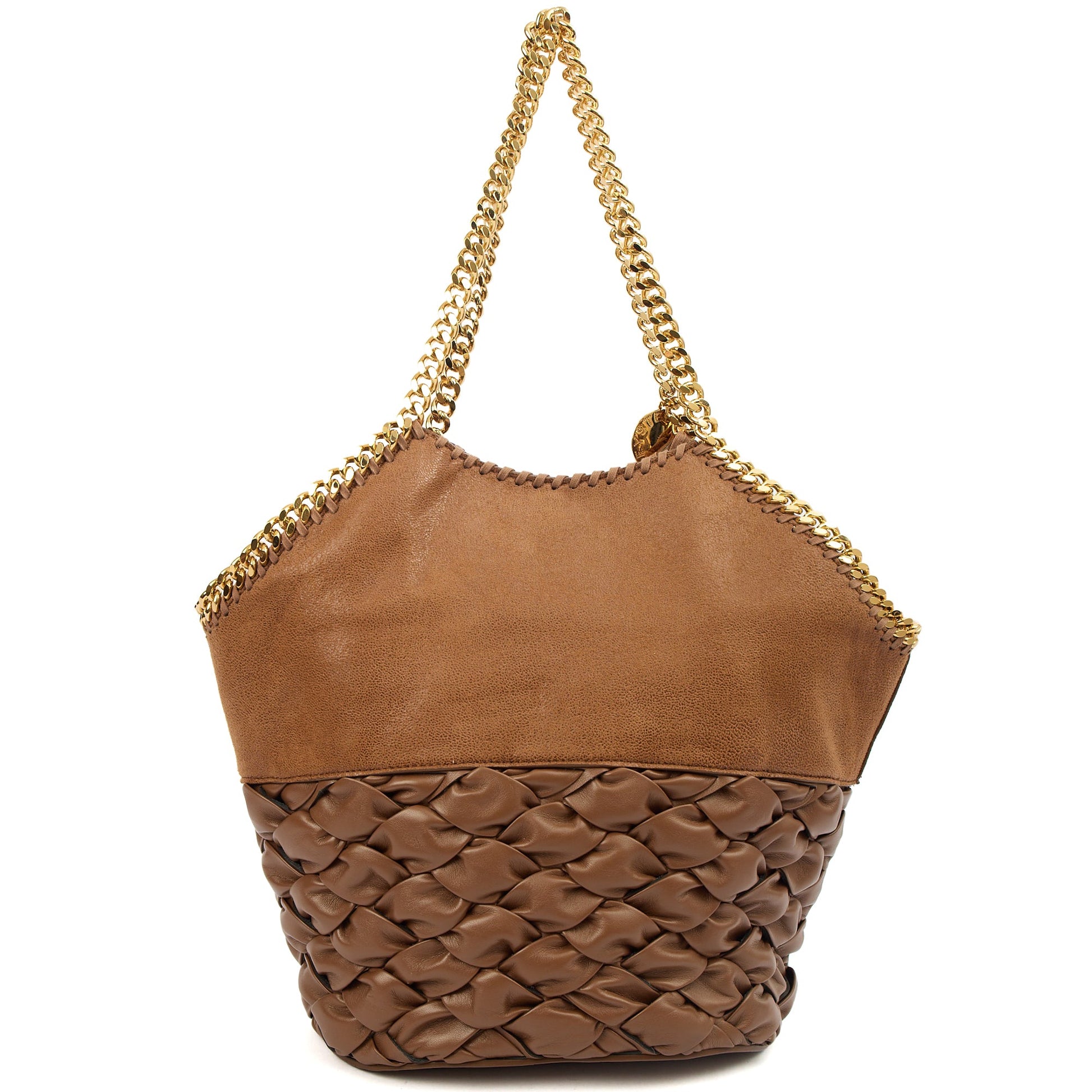 Stella McCartney Shoulder Bag Falabella Tote in Brown, Leather — Top View