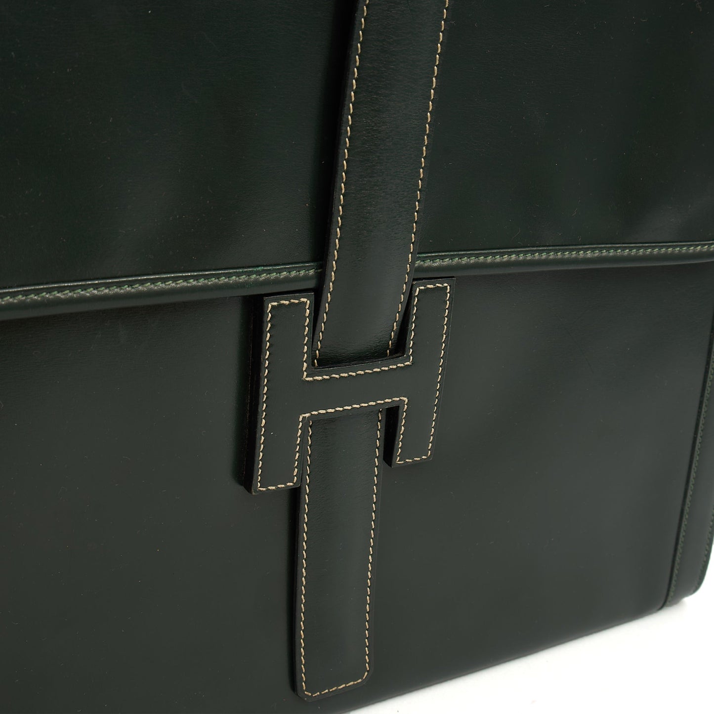 Hermes Jige  in Vert Anglaise, Box Calf Leather — Alternate View 15