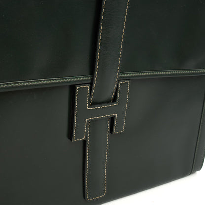 Hermes Jige  in Vert Anglaise, Box Calf Leather — Alternate View 15