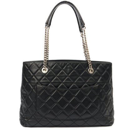 Chanel Tote Tote in Black, Lambskin Leather — Top View