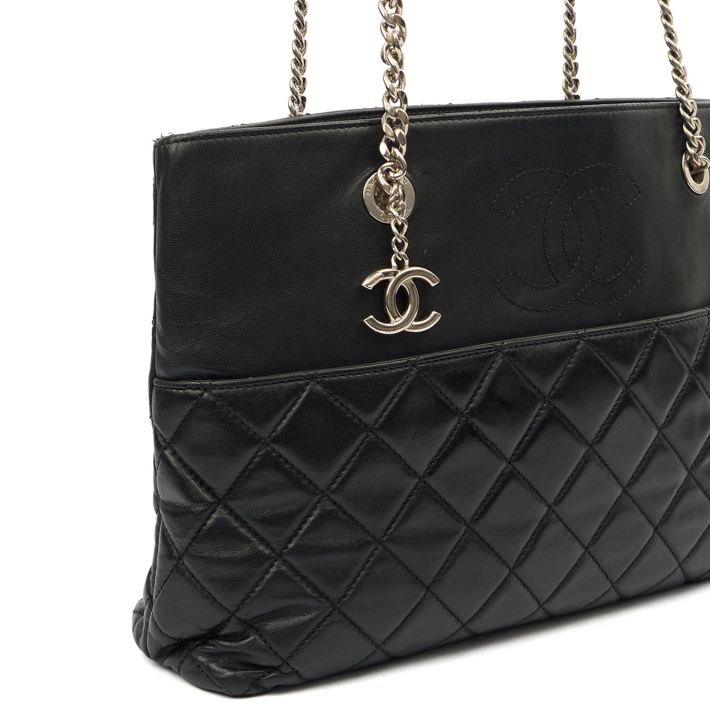 Chanel Tote Tote in Black, Lambskin Leather — Alternate View 8