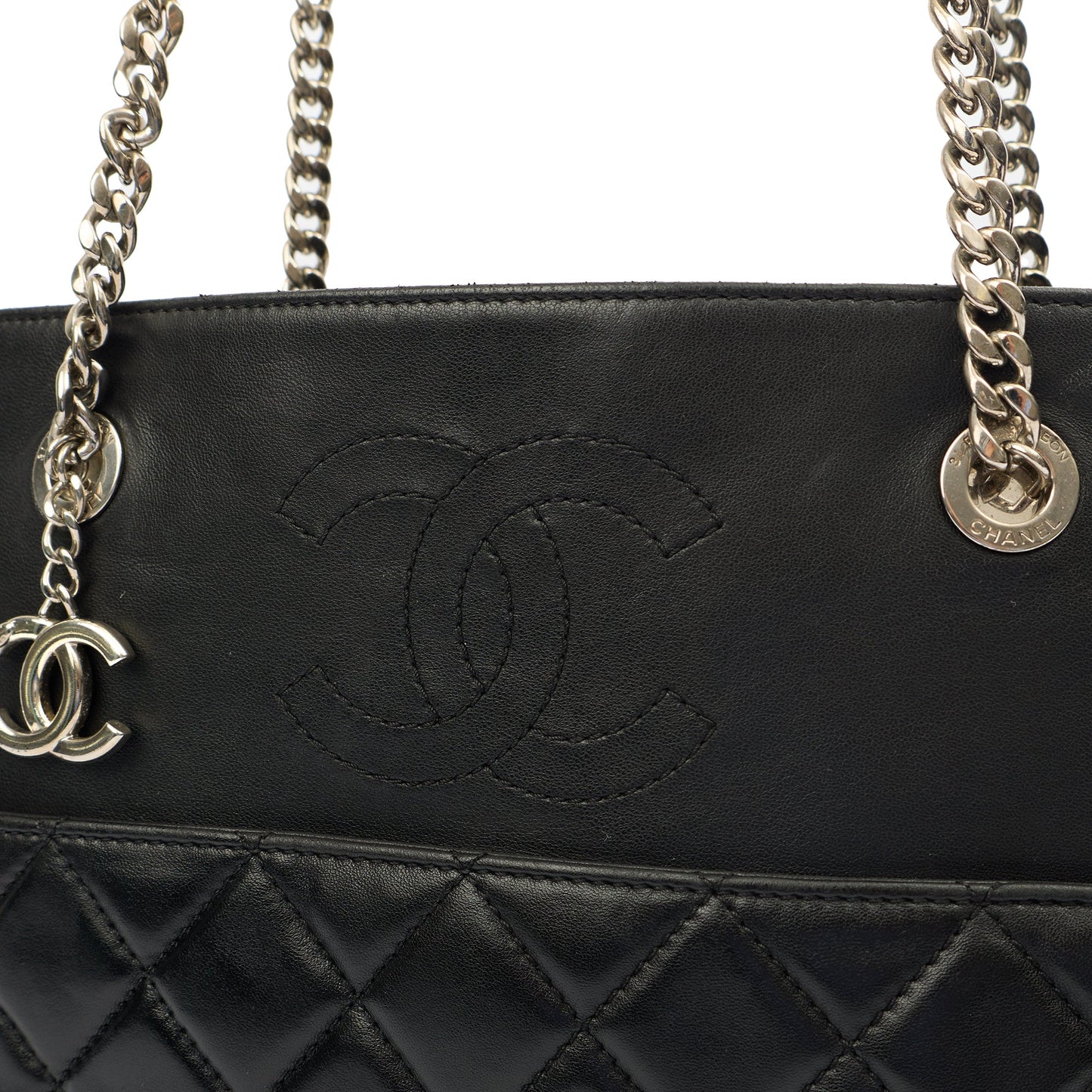 Chanel Tote Tote in Black, Lambskin Leather — Alternate View 9