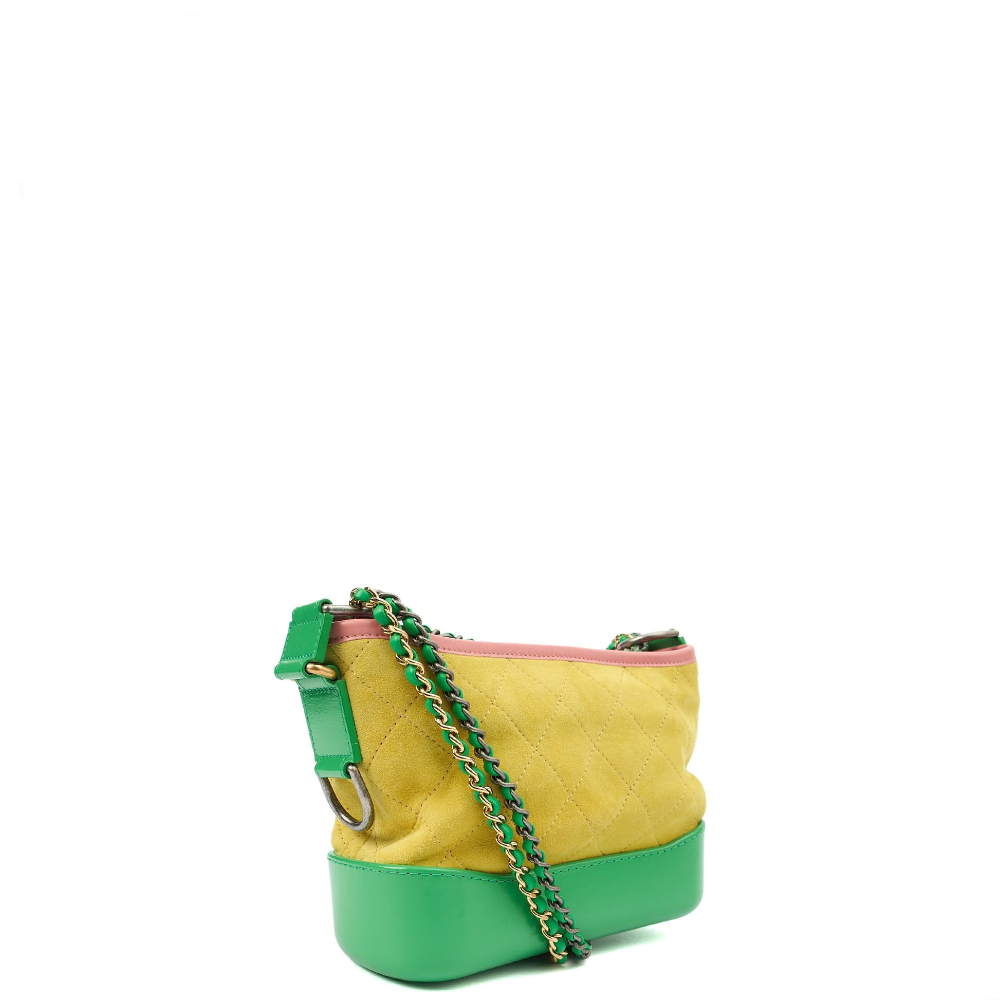 Chanel Cross Body Gabrielle Hobo - Small in Yellow, Suede — Alternate View 22