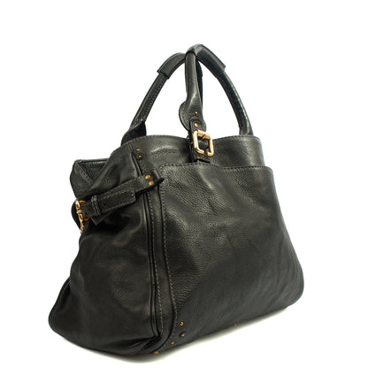Chloe Shoulder Bag Paddington - Tote in Black, Leather — Back View