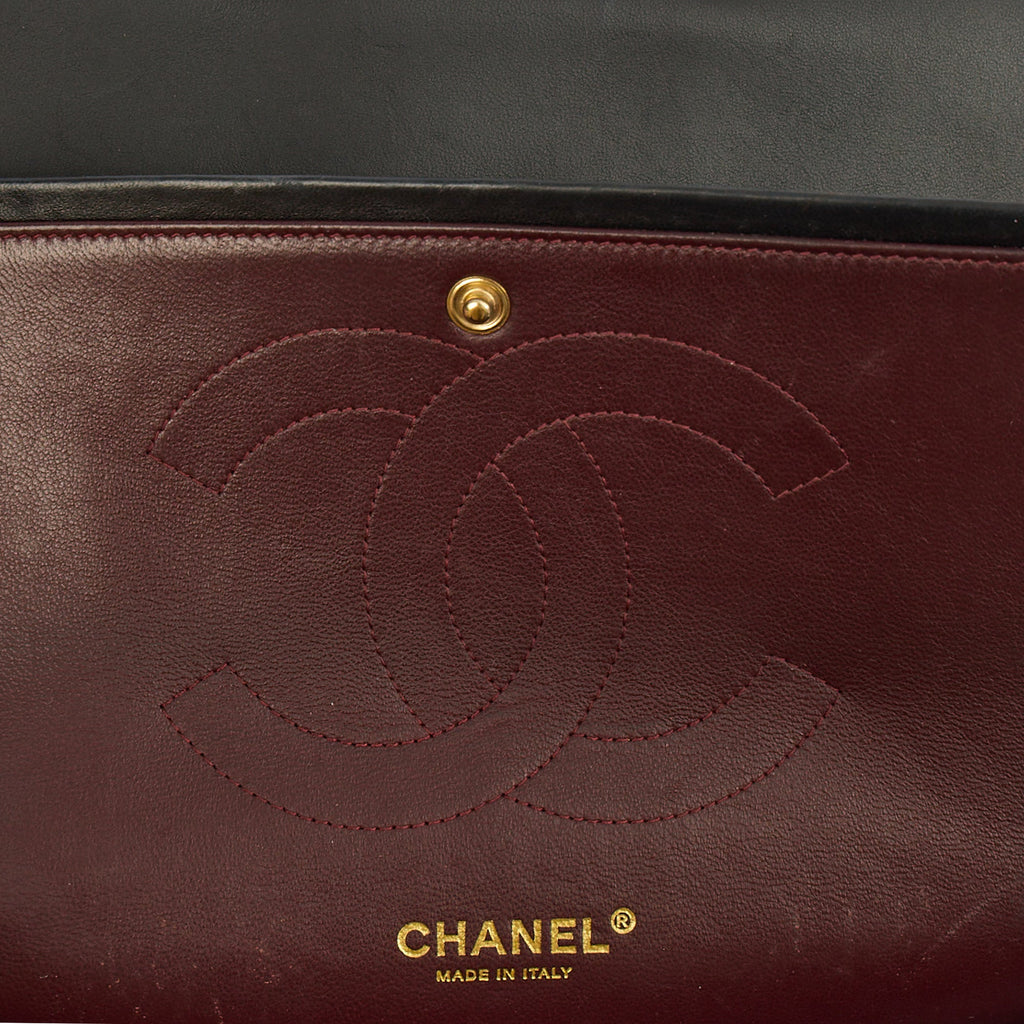 Chanel Shoulder Bag Classic Double Flap - Large in Black, Lambskin Leather — Alternate View 11