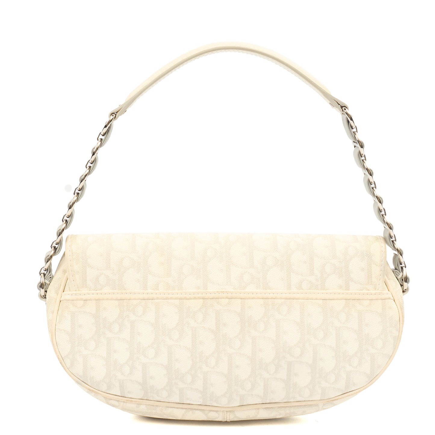 Christian Dior Shoulder Bag Romantique  in White, Leather — Top View