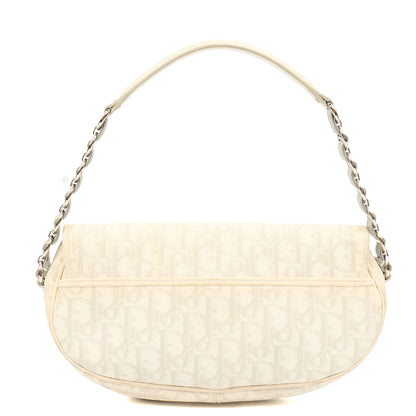 Christian Dior Shoulder Bag Romantique  in White, Leather — Top View