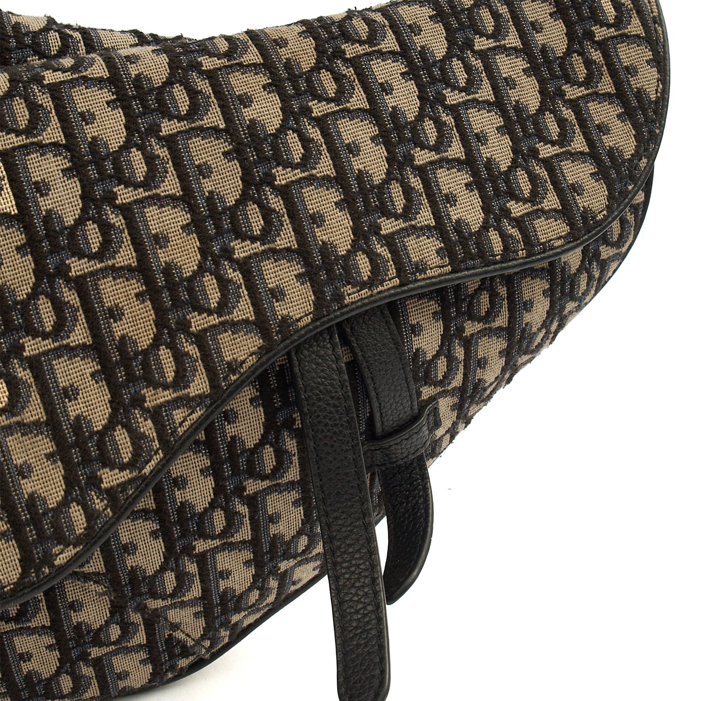 Christian Dior Cross Body Homme - Saddle Bag in Blue, Dior Oblique Embroidery — Lifestyle View