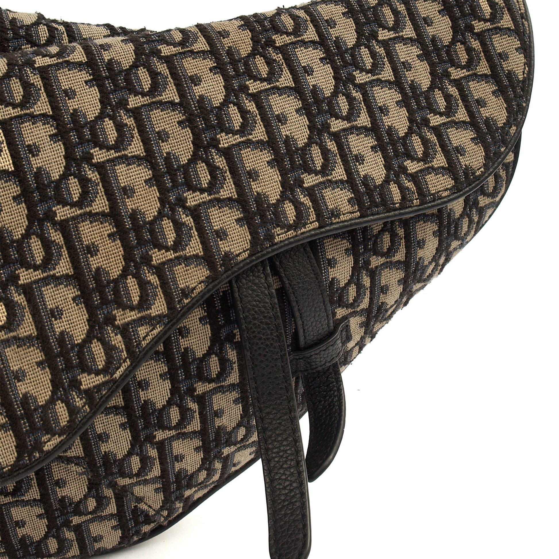 Christian Dior Cross Body Homme - Saddle Bag in Blue, Dior Oblique Embroidery — Lifestyle View