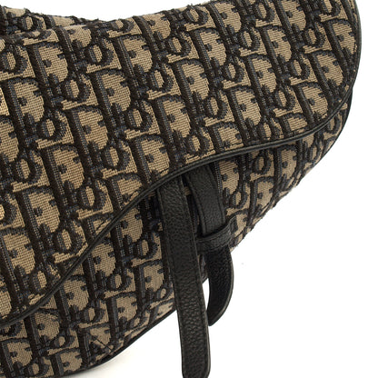 Christian Dior Cross Body Homme - Saddle Bag in Blue, Dior Oblique Embroidery — Lifestyle View