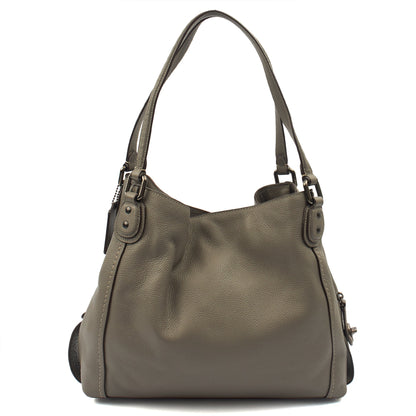 Coach Tote Willow Tote in Grey, Leather — Back View