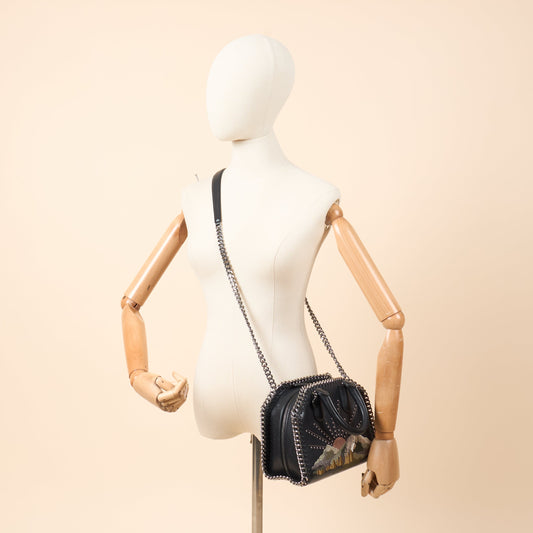 Stella McCartney Top Handle Falabella Mini Tote in Black, Leather — Side View