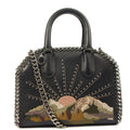 Stella McCartney Top Handle Falabella Mini Tote in Black, Leather — Front View