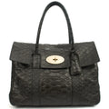 Mulberry Tote Bayswater Heritage in Black, Exotic Effect Leather — Front View