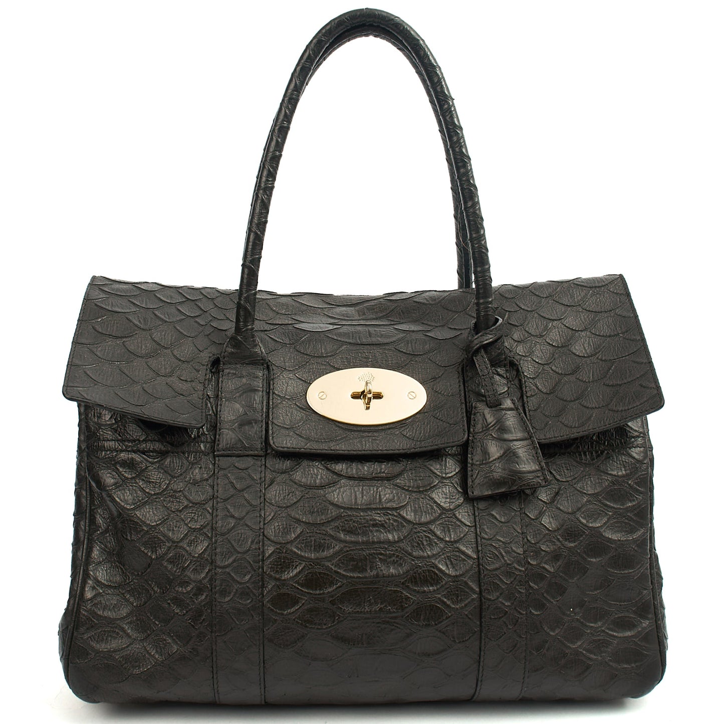 Mulberry Tote Bayswater Heritage in Black, Exotic Effect Leather — Alternate View 7