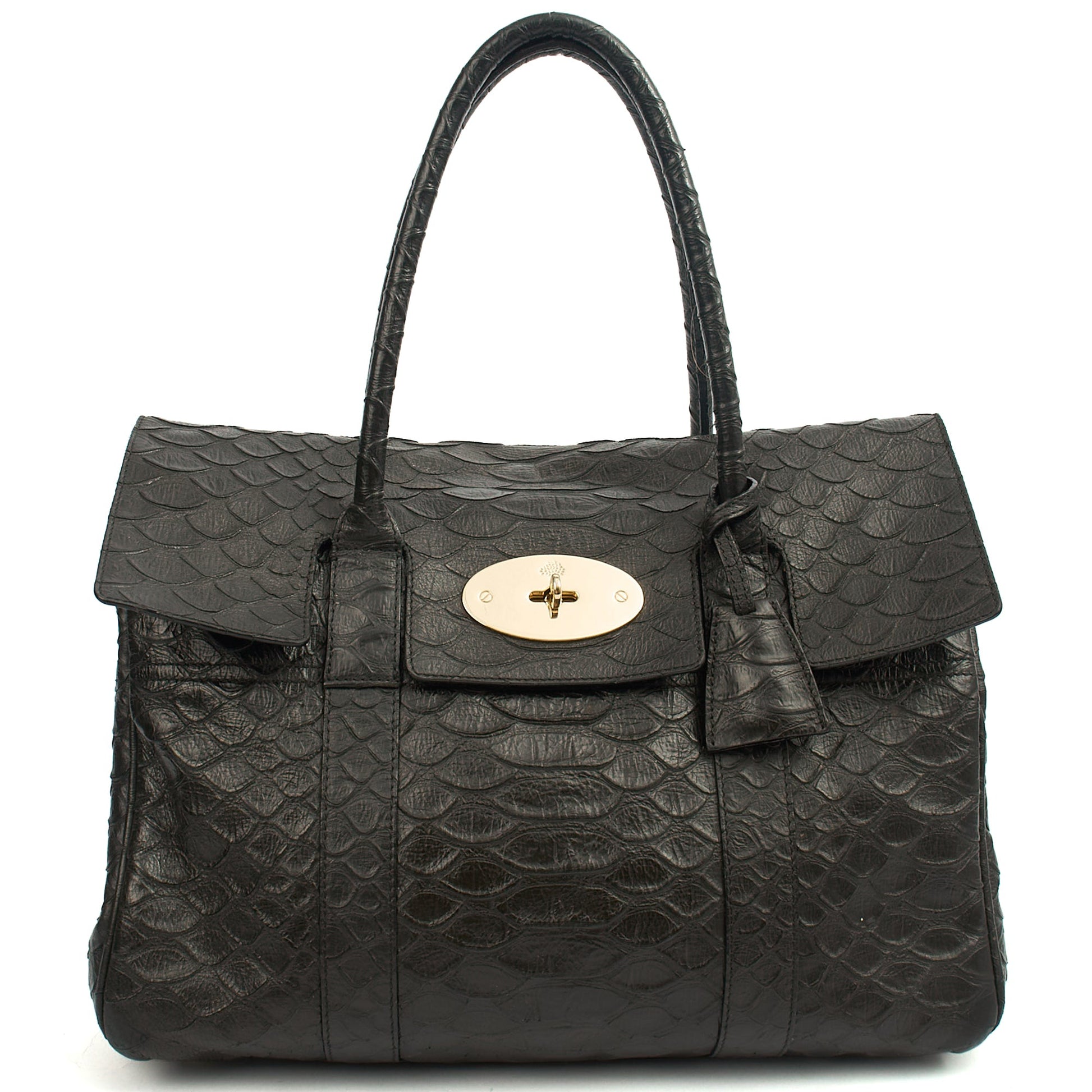 Mulberry Tote Bayswater Heritage in Black, Exotic Effect Leather — Alternate View 7