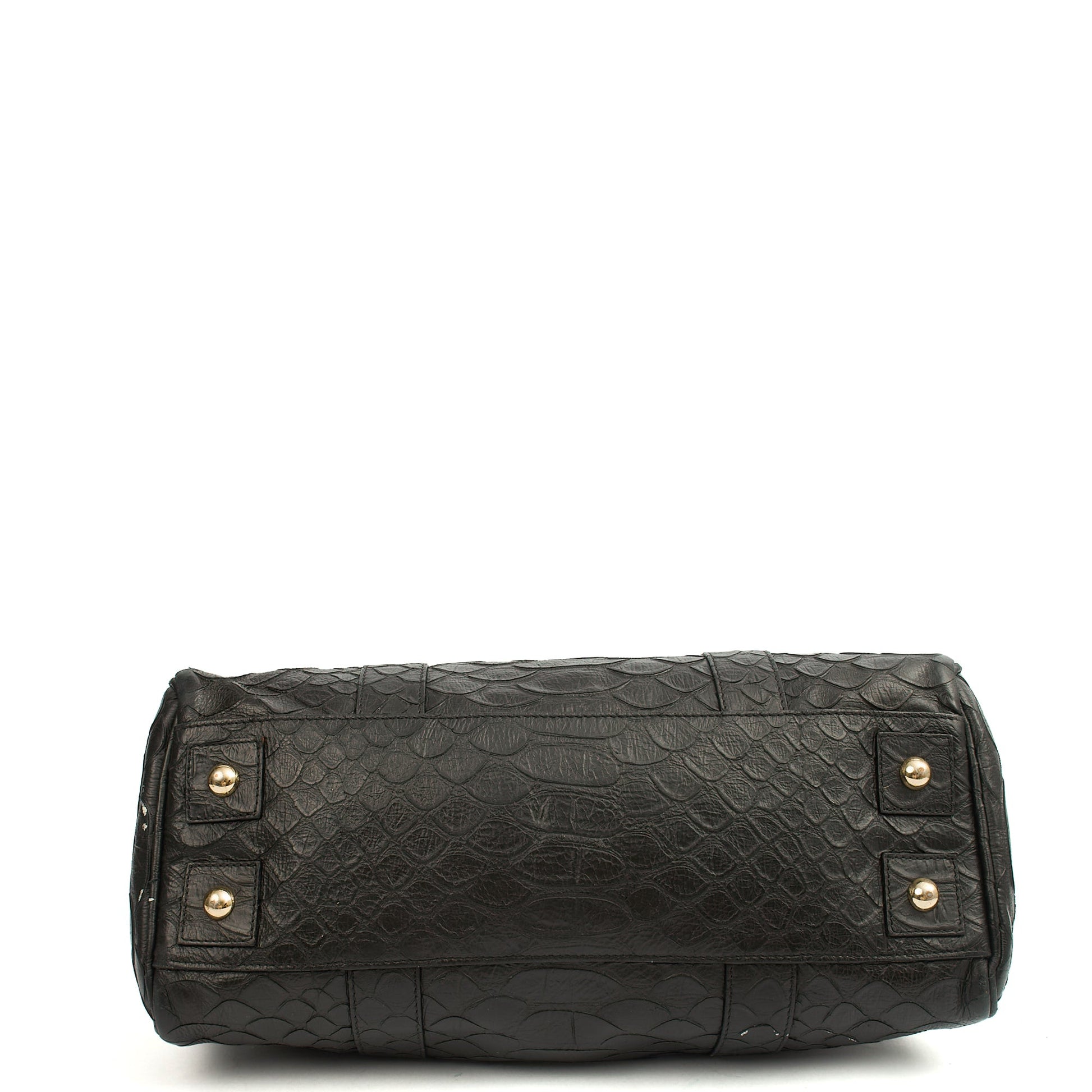 Mulberry Tote Bayswater Heritage in Black, Exotic Effect Leather — Top View