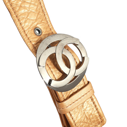 Chanel Shoulder Bag Vintage Shoulder Bag in Metallic, Calfskin Leather — Lifestyle View