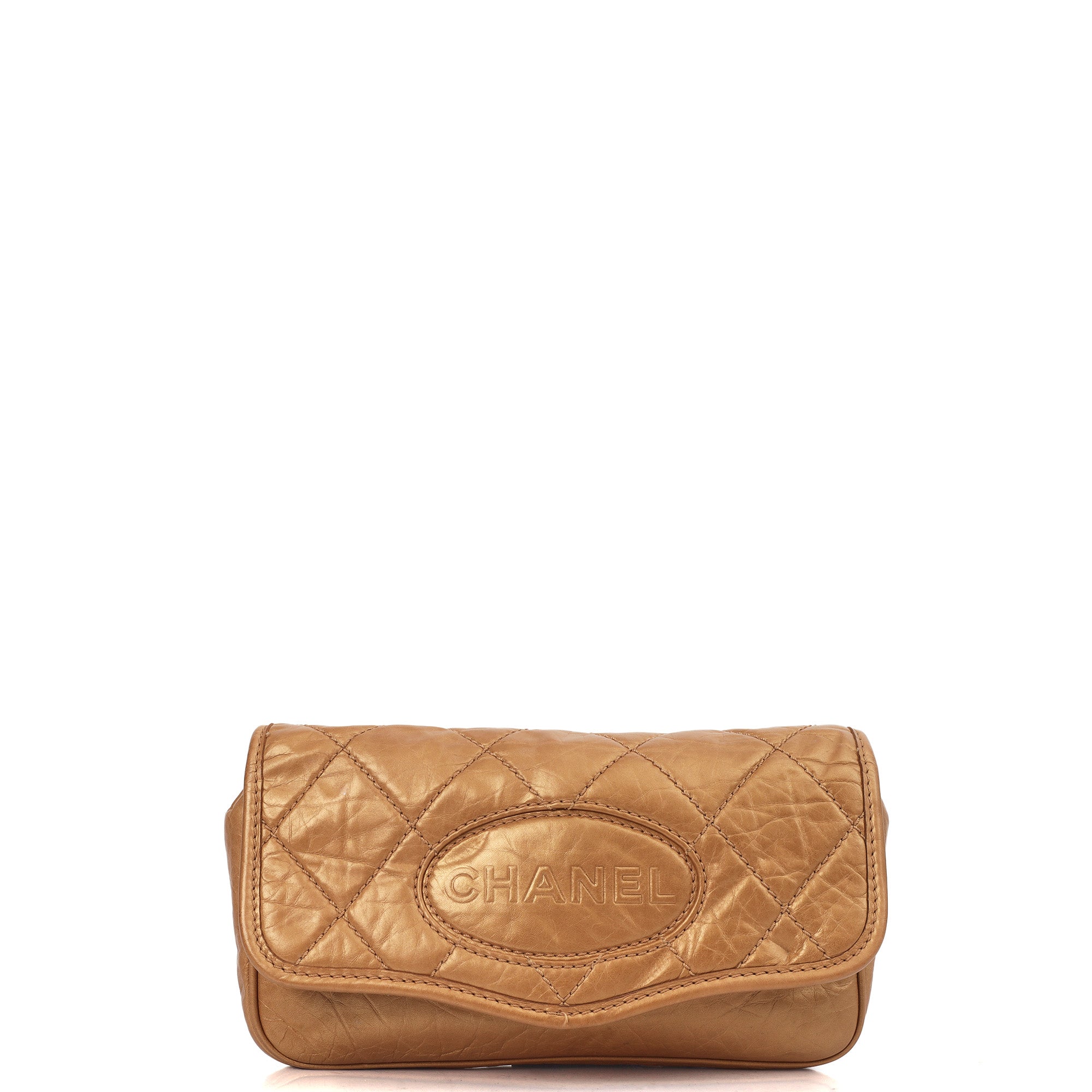 Chanel Shoulder Bag Vintage Shoulder Bag in Metallic, Calfskin Leather — Alternate View 10