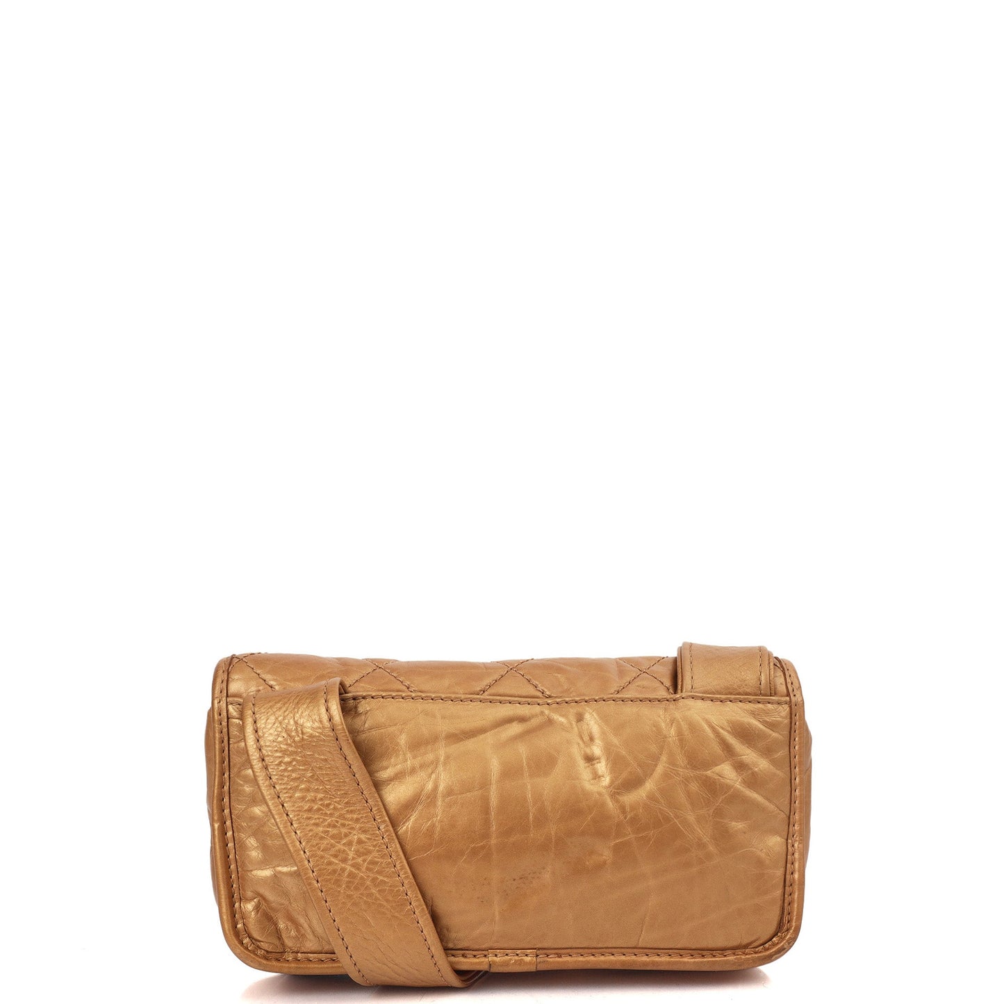 Chanel Shoulder Bag Vintage Shoulder Bag in Metallic, Calfskin Leather — Alternate View 12