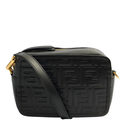 Fendi Cross Body Crossbody in Black, Leather — Front View