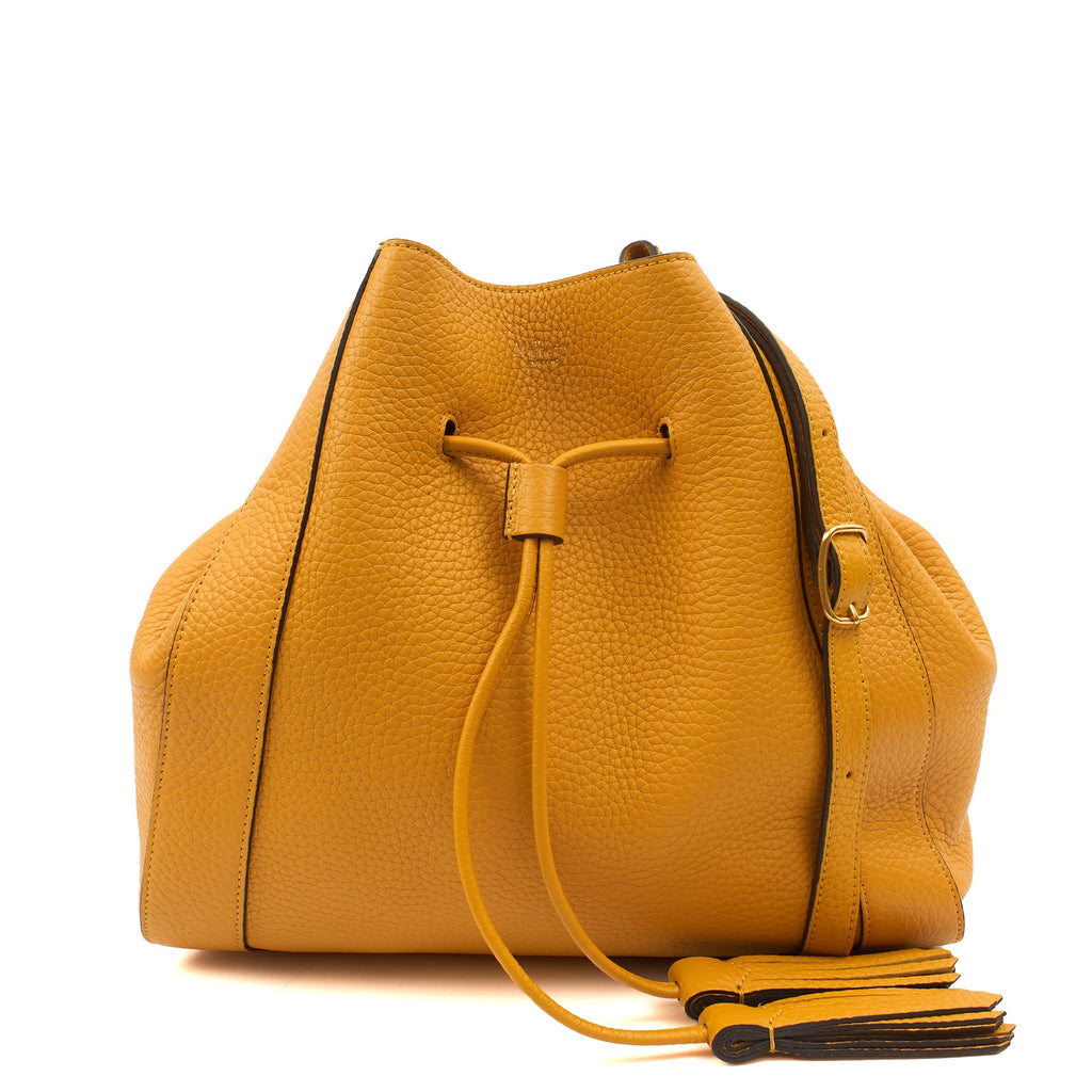 Mulberry Tote Millie Tote in Yellow, Calfskin Leather — Front View