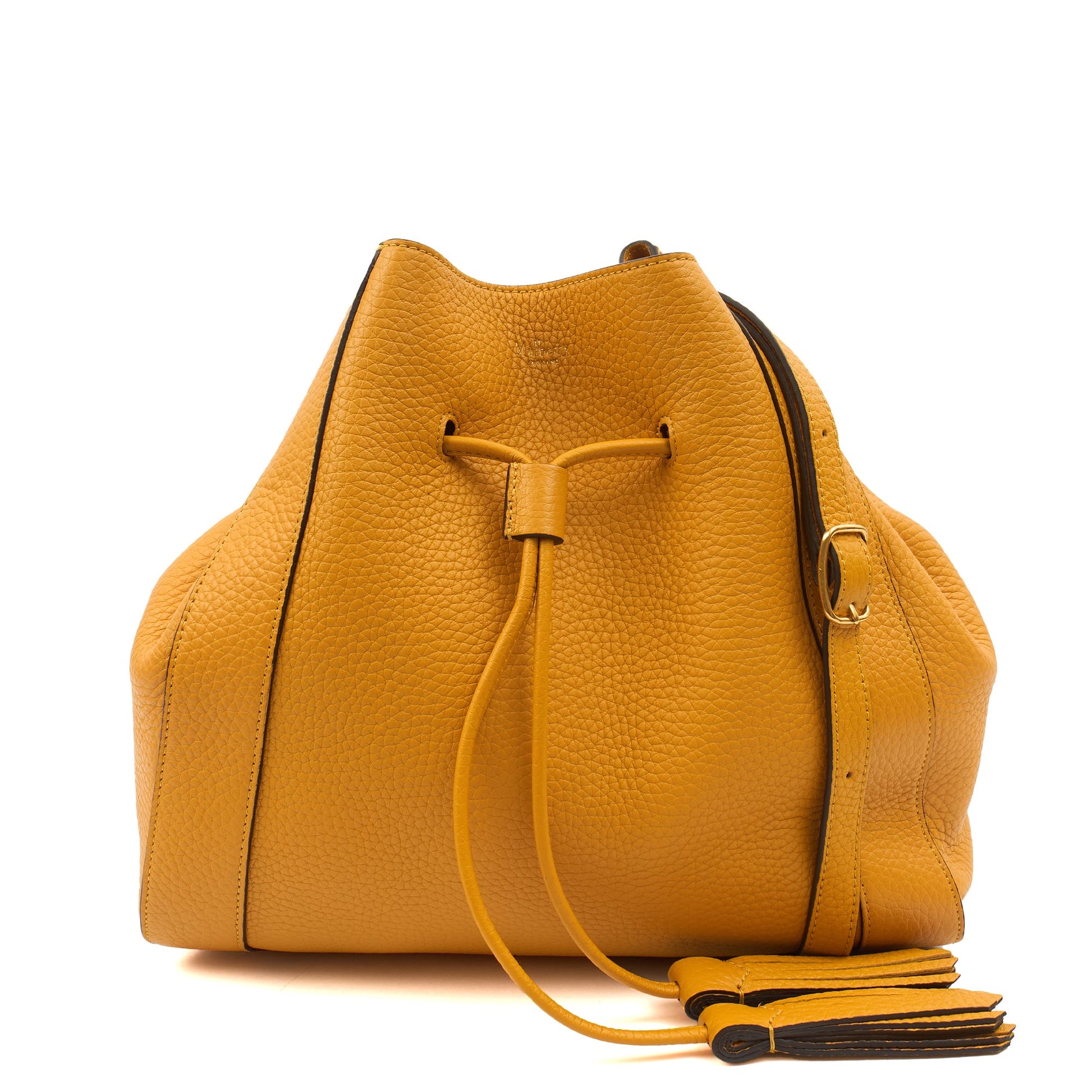 Mulberry Tote Millie Tote in Yellow, Calfskin Leather — Front View