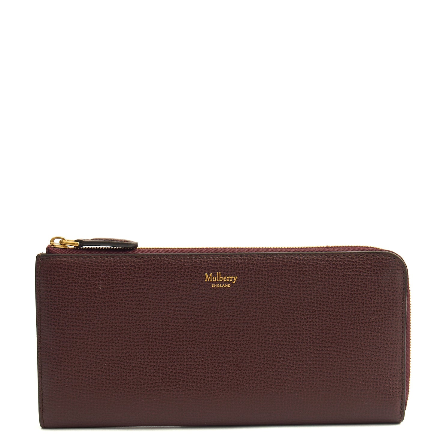 Mulberry Purse Wallet in Oxblood, Leather — Front View