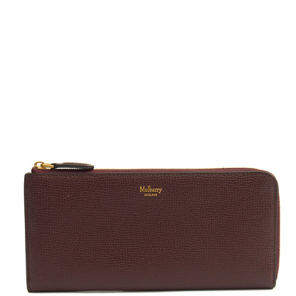 Mulberry Purse Wallet in Oxblood, Leather — Front View