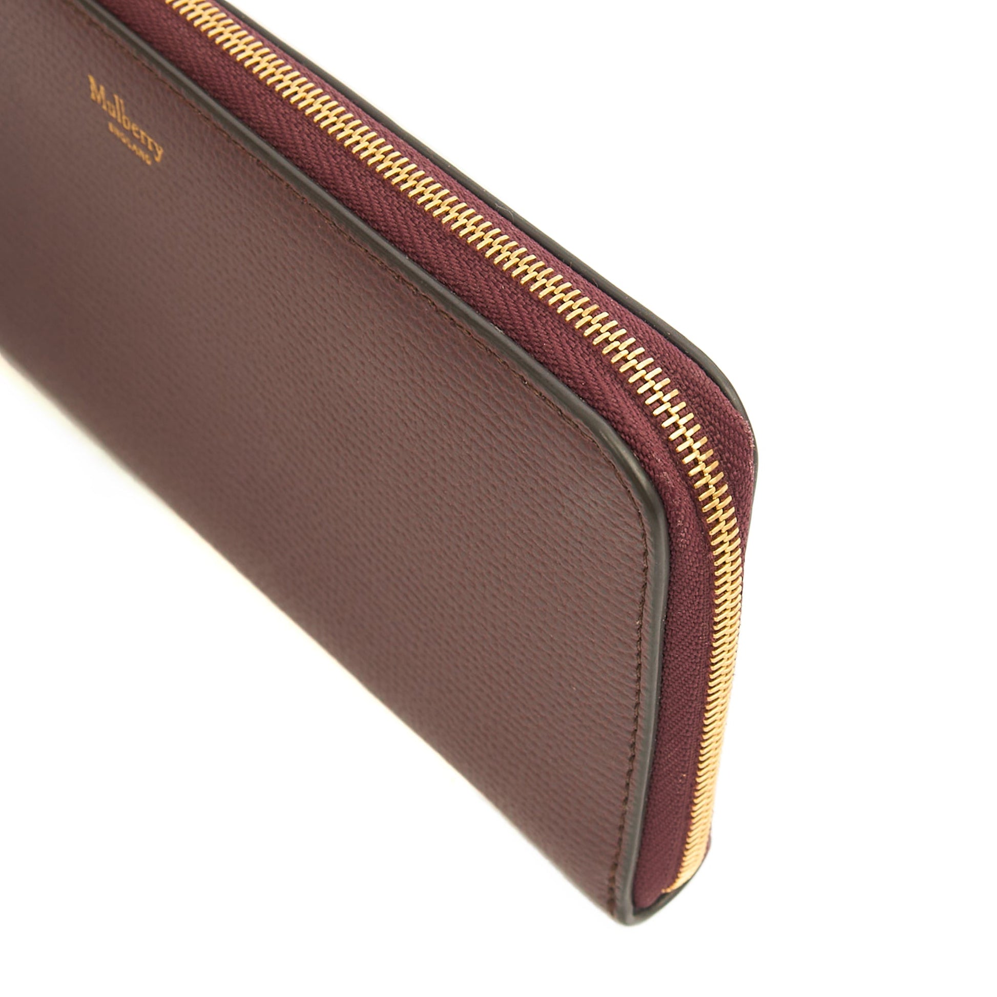 Mulberry Purse Wallet in Oxblood, Leather — Top View