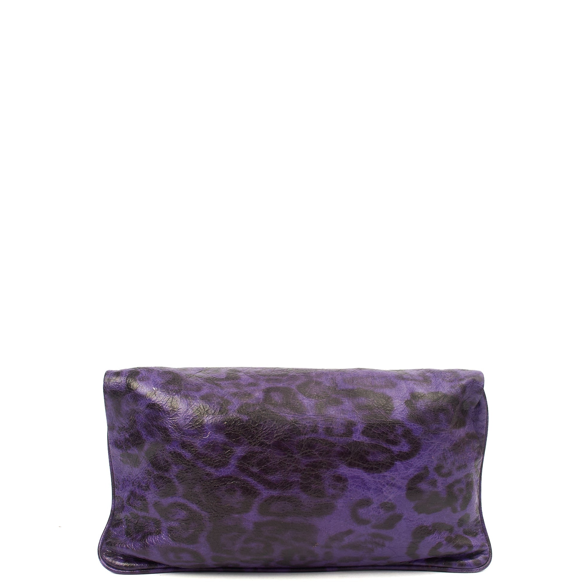 Mulberry Clutch Mitzy Clutch in Print, Calfskin Leather — Back View