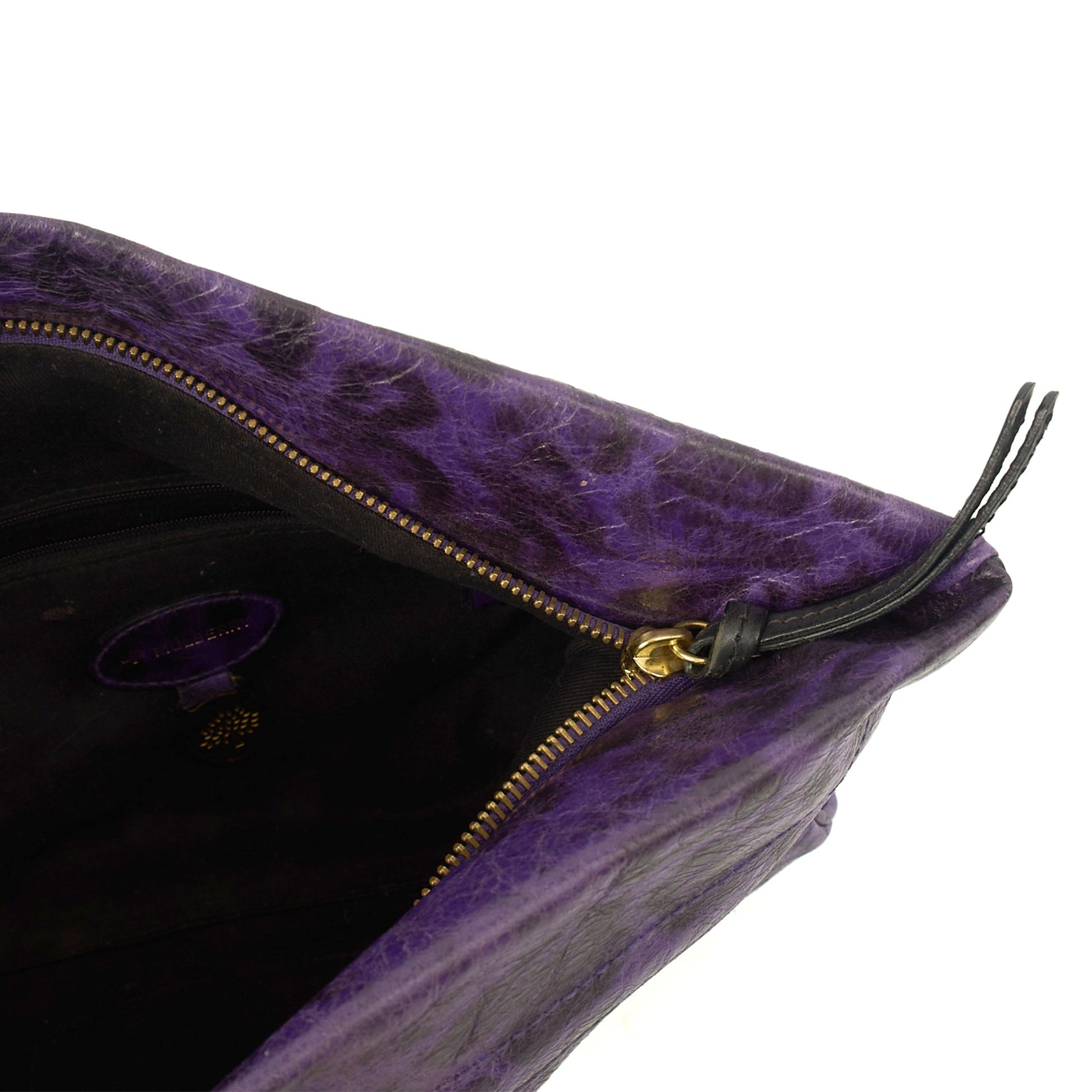 Mulberry Clutch Mitzy Clutch in Print, Calfskin Leather — Top View