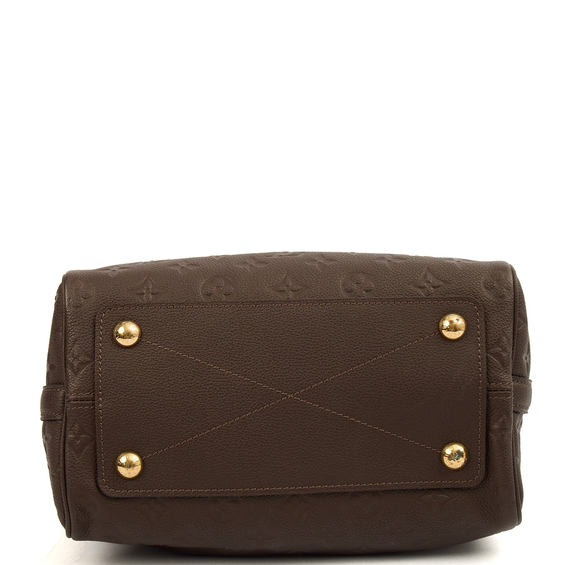 Louis Vuitton Top Handle Speedy Bandouliere 30 in Monogram, Empreinte Leather — Detail View