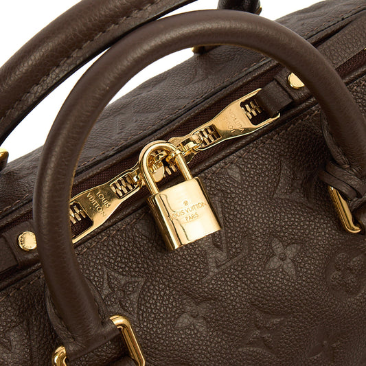 Louis Vuitton Top Handle Speedy Bandouliere 30 in Monogram, Empreinte Leather — Side View