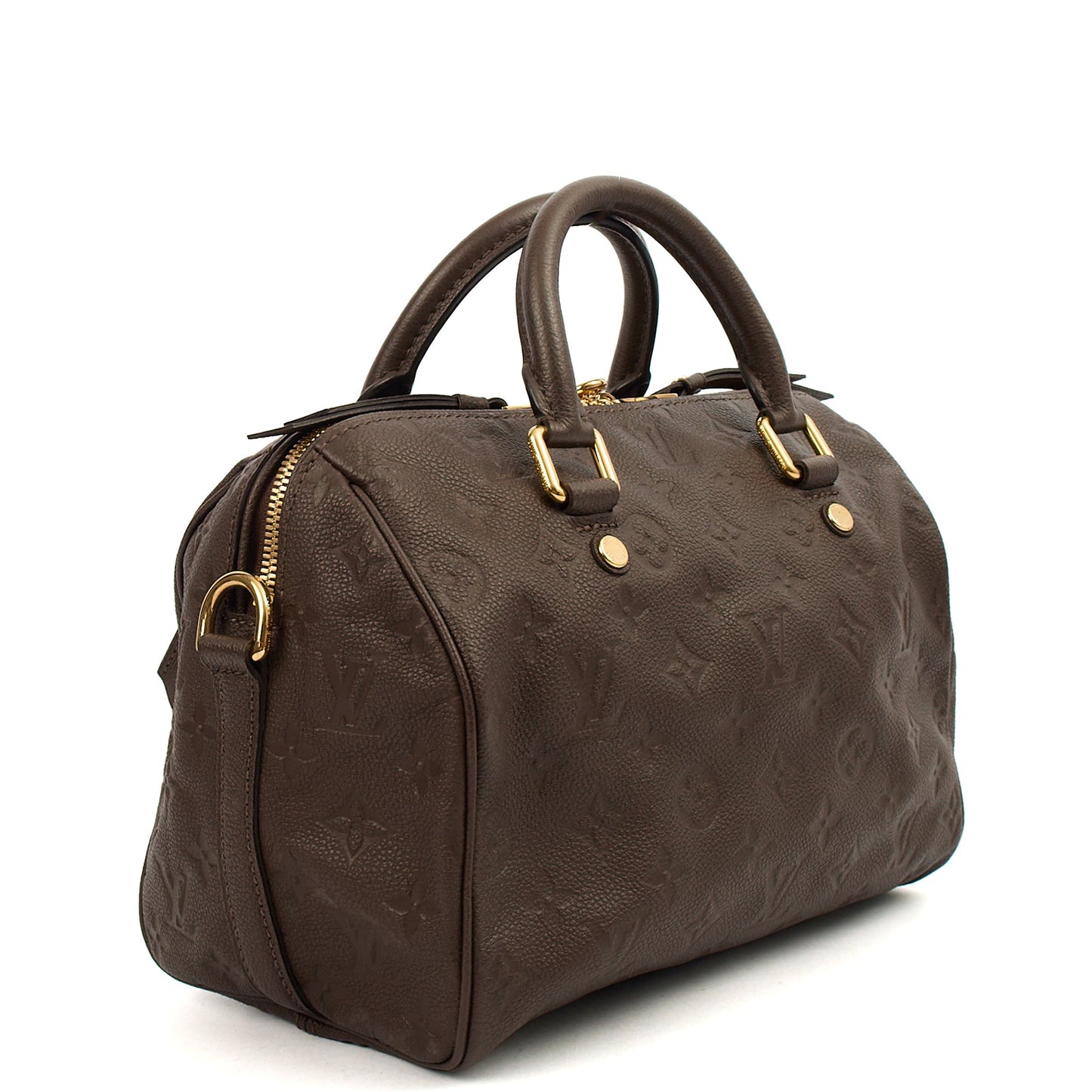 Louis Vuitton Top Handle Speedy Bandouliere 30 in Monogram, Empreinte Leather — Back View