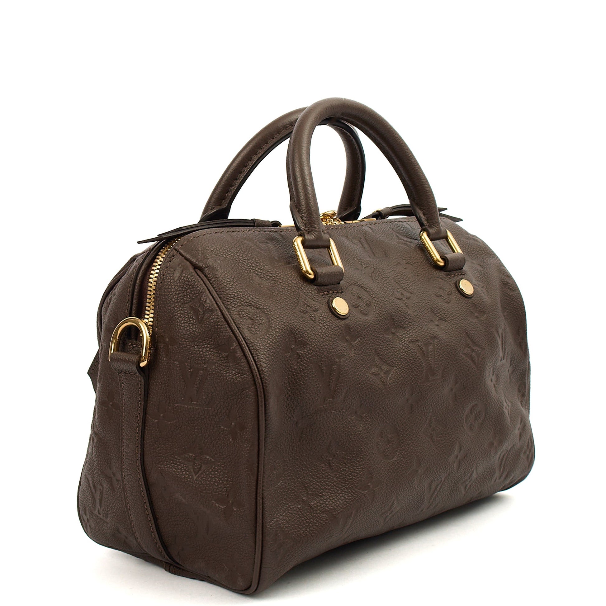 Louis Vuitton Top Handle Speedy Bandouliere 30 in Monogram, Empreinte Leather — Back View