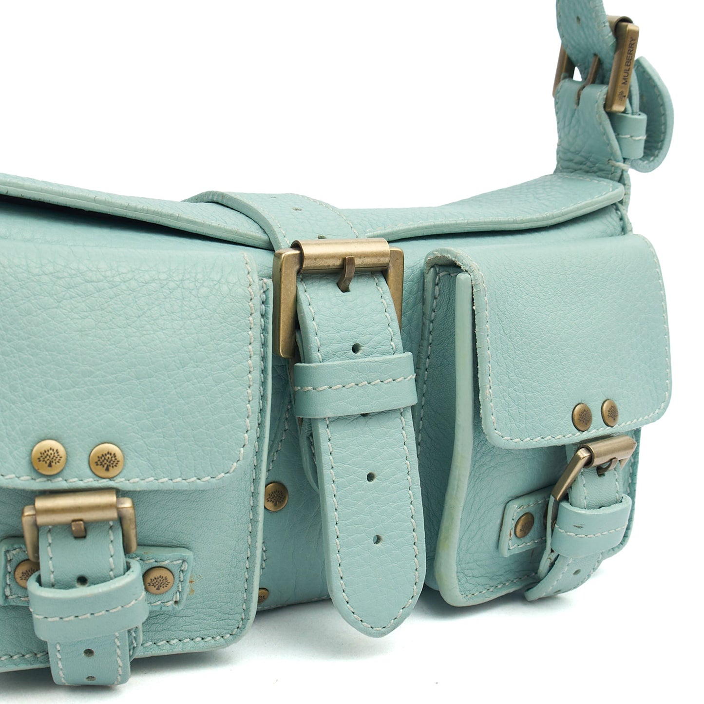 Mulberry Shoulder Bag Blenheim in Blue, Leather — Lifestyle View