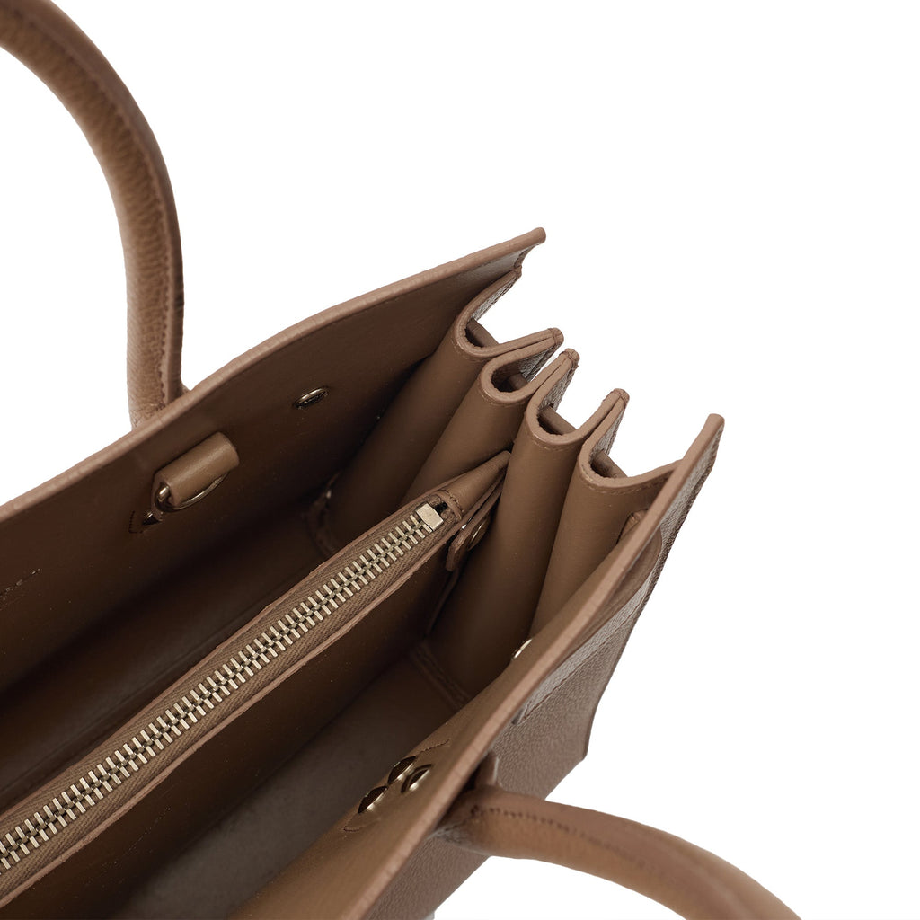 Saint Laurent Tote Sac de Jour Baby in Pink, Leather — Alternate View 17