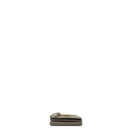 Balenciaga Wallet Wallet in Grey, Veau (Calfskin) — Top View