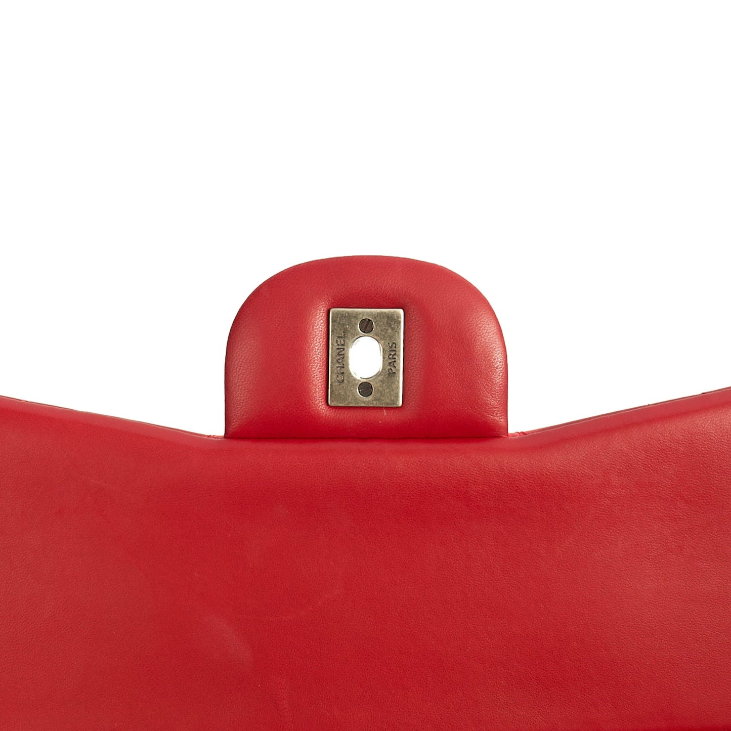 Chanel Shoulder Bag Classic Double Flap - Large in Red, Lambskin Leather — Alternate View 9