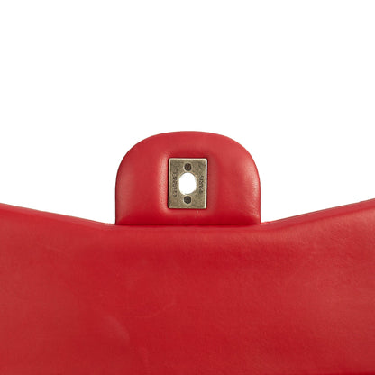 Chanel Shoulder Bag Classic Double Flap - Large in Red, Lambskin Leather — Alternate View 20