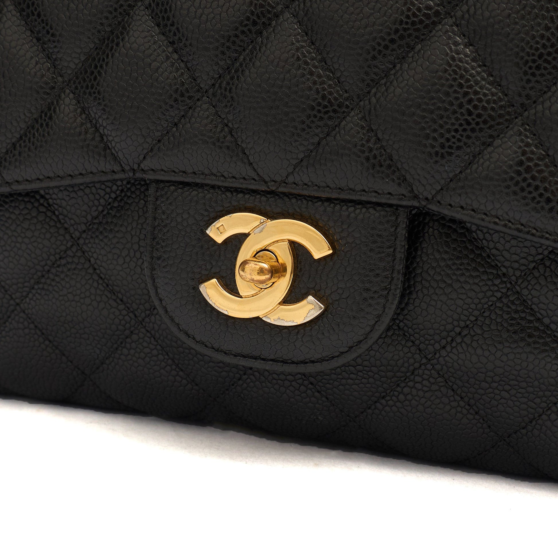Chanel Shoulder Bag Classic Single Flap - Maxi in Black, Caviar Leather — Alternate View 8