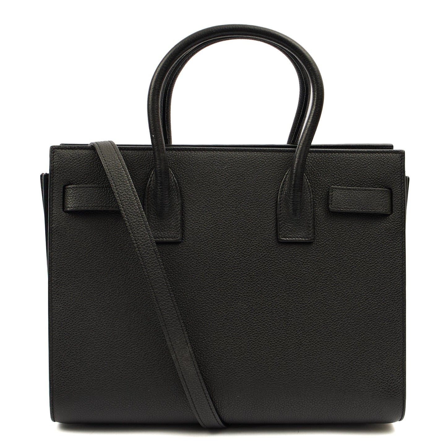 Saint Laurent Tote Sac de Jour Baby in Black, Leather — Back View