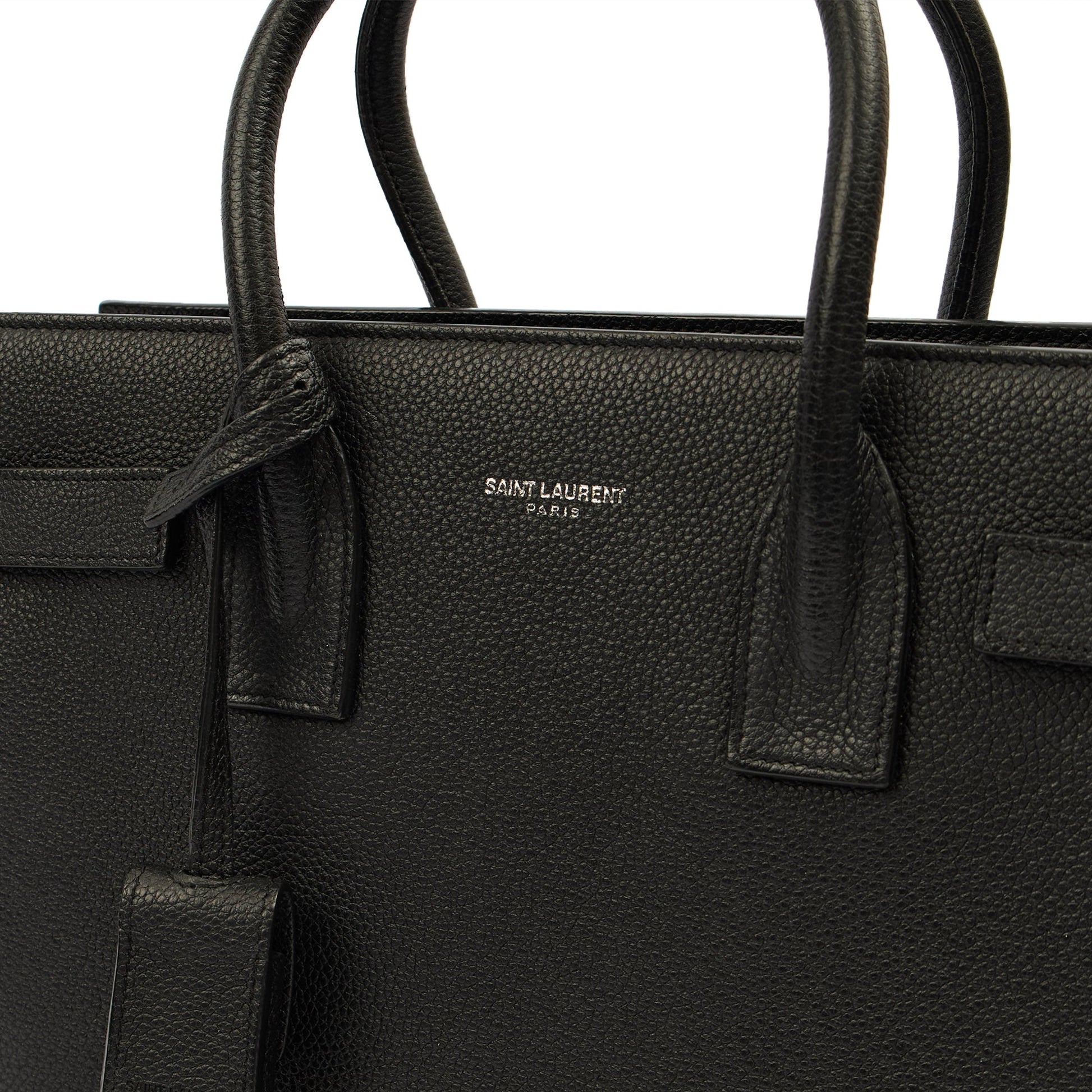 Saint Laurent Tote Sac de Jour Baby in Black, Leather — Lifestyle View