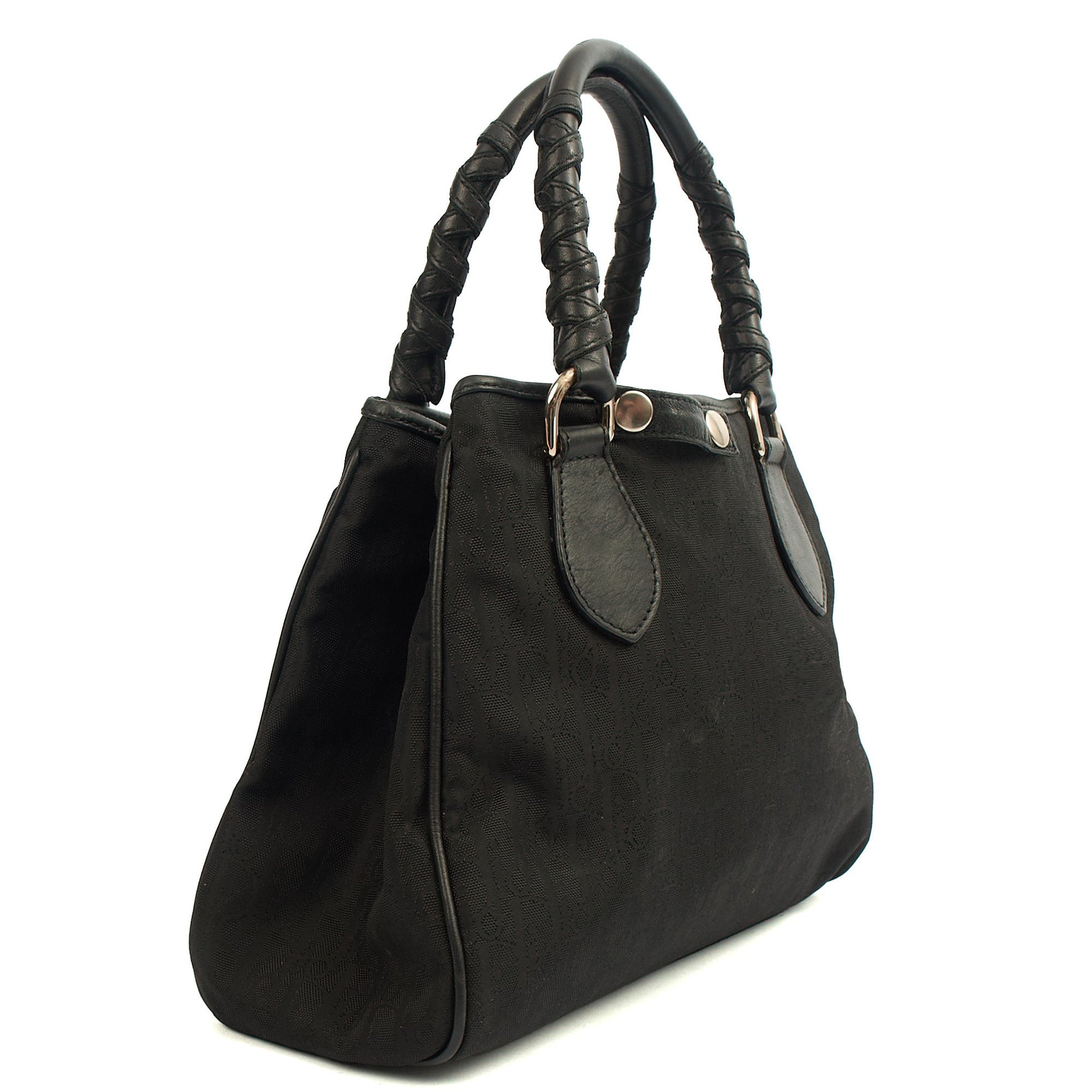 Christian Dior Tote Trotter Boston in Black, Fabric — Alternate View 9