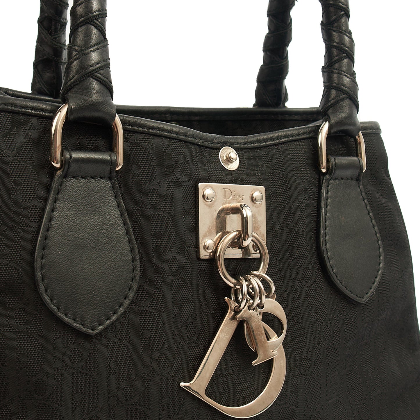 Christian Dior Tote Trotter Boston in Black, Fabric — Alternate View 19