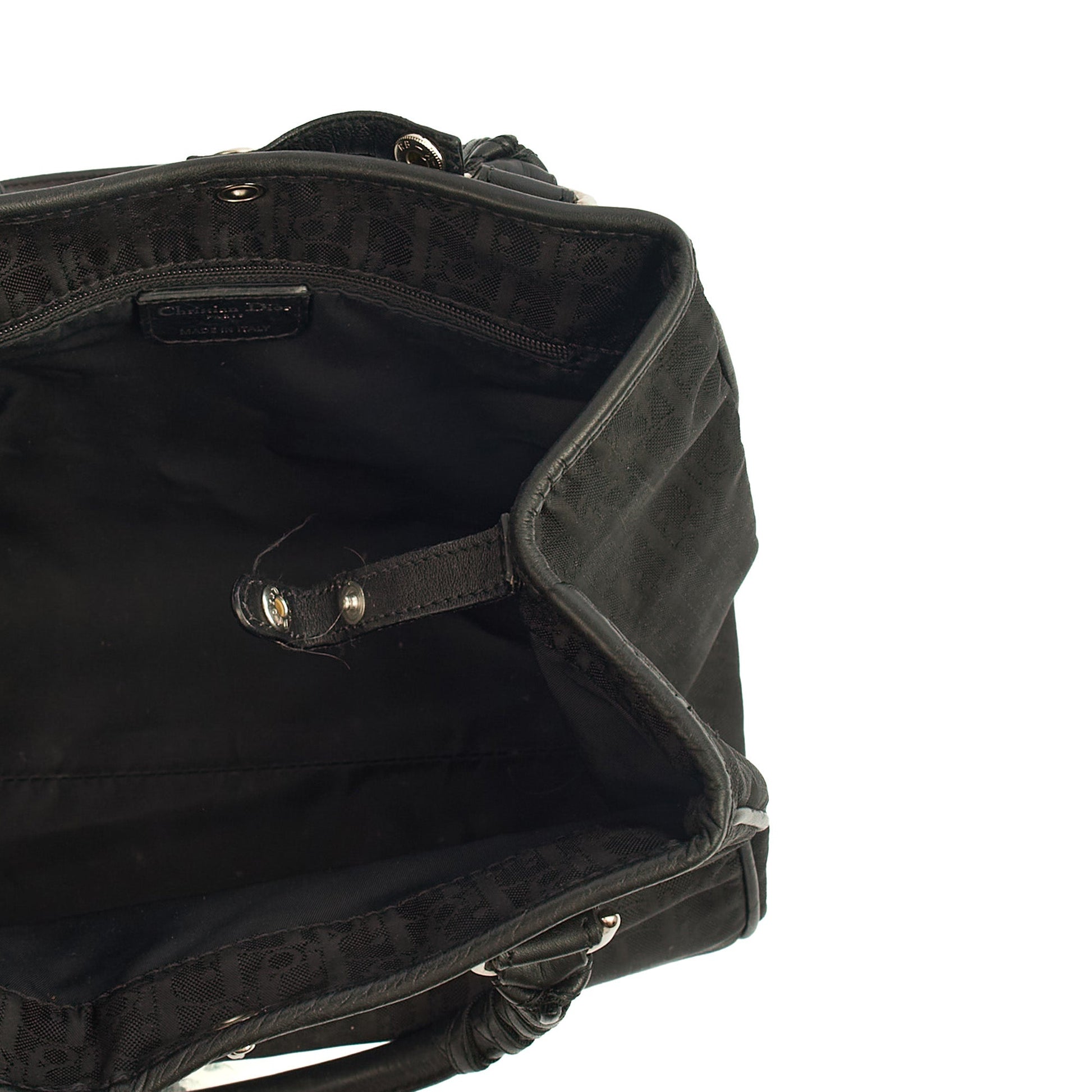Christian Dior Tote Trotter Boston in Black, Fabric — Lifestyle View