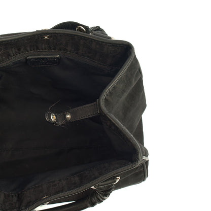 Christian Dior Tote Trotter Boston in Black, Fabric — Lifestyle View
