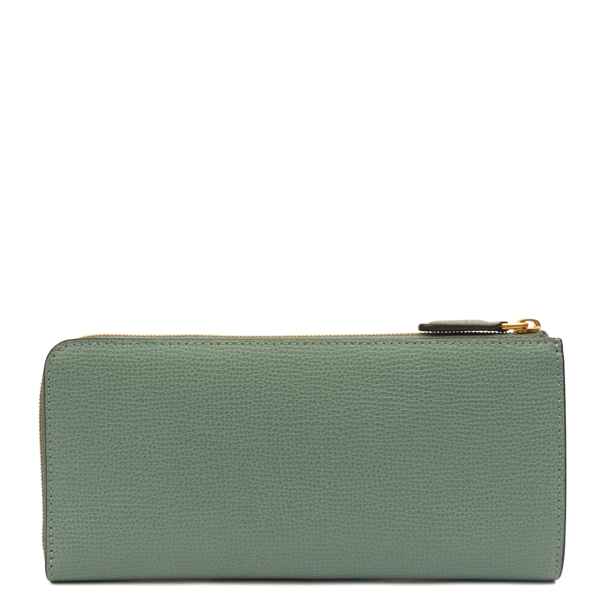 Mulberry Purse Zip Around Wallet - Medium in Green, Calfskin Leather — Top View