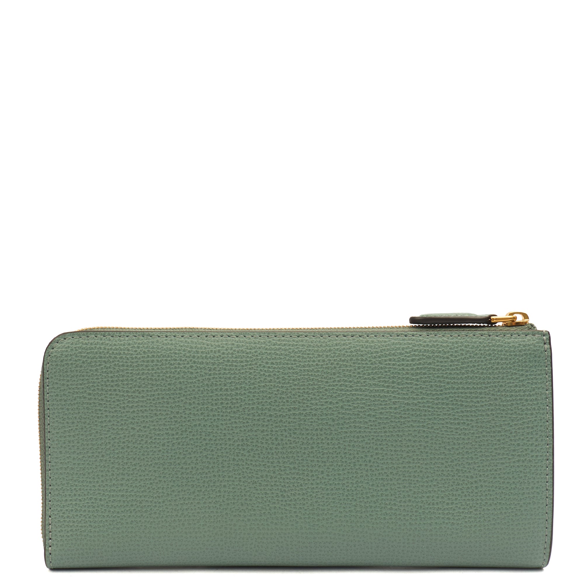 Mulberry Purse Zip Around Wallet - Medium in Green, Calfskin Leather — Top View